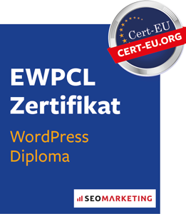 EWPCL Zertifikat WordPress Diploma