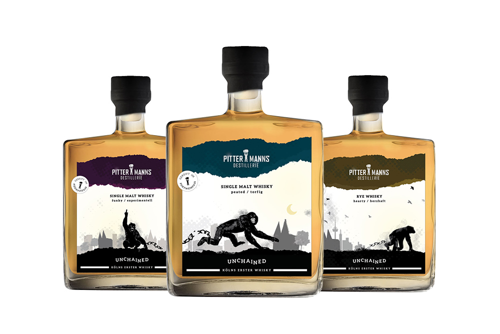 Etiketten für Pittermanns Destillerie — Whisky, Gin, Genever und Liköre