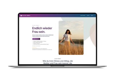 Verkaufsoptimierte Webseite für Fix My Family Coaching